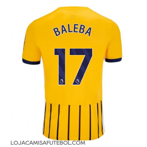 Camisa de Futebol Brighton Carlos Baleba #17 Equipamento Alternativo 2025-26 Manga Curta
